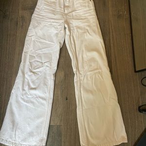 High waisted wide leg jeans